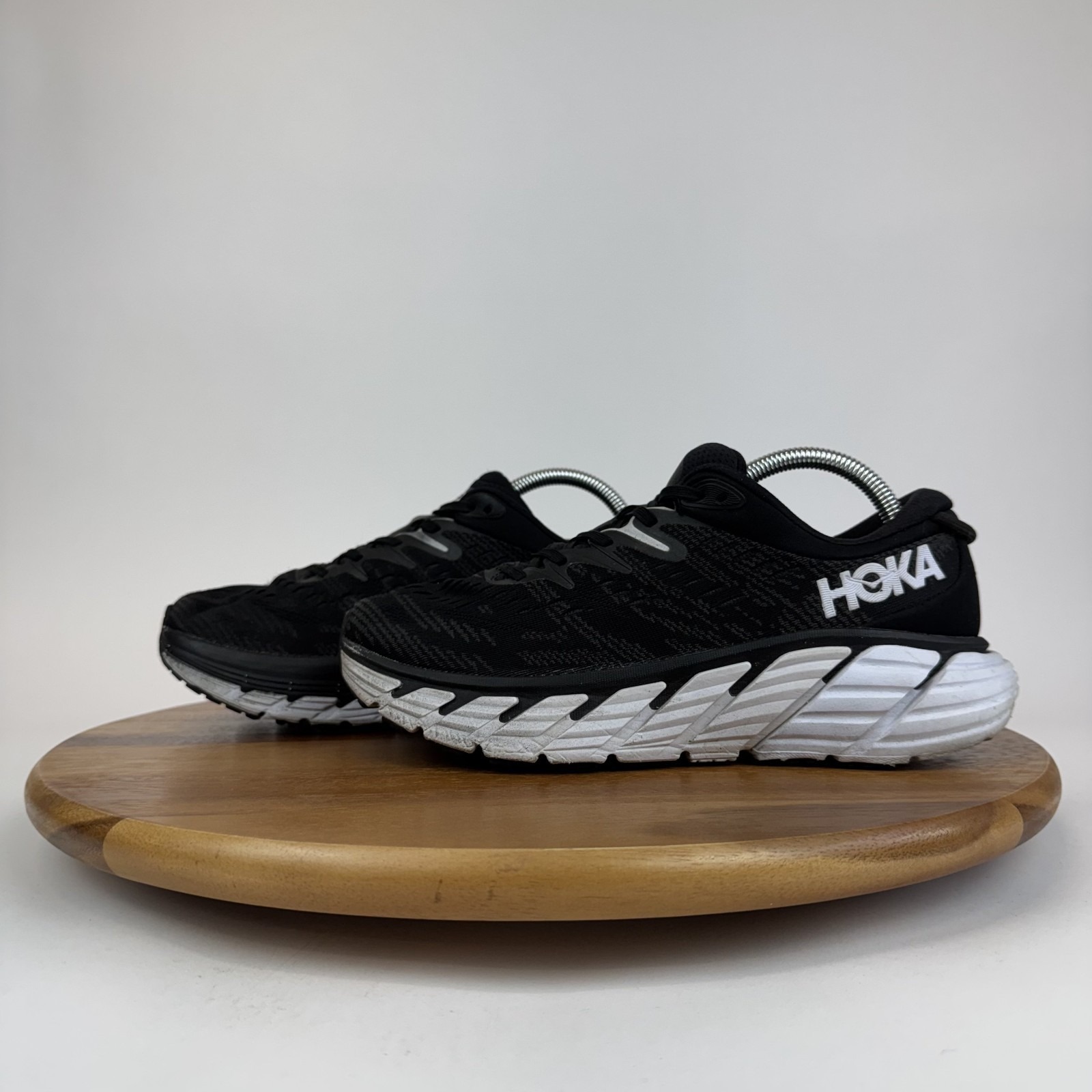 Mens Hoka One One Gaviota 4 Black Athletic Running Sneakers Shoes Size 9 D Guc